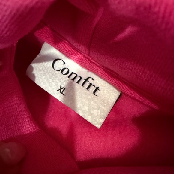 Comfrt Minimalist Hoodie Hot Pink Size XL Heavyweight Loungewear NWT - Picture 7 of 7